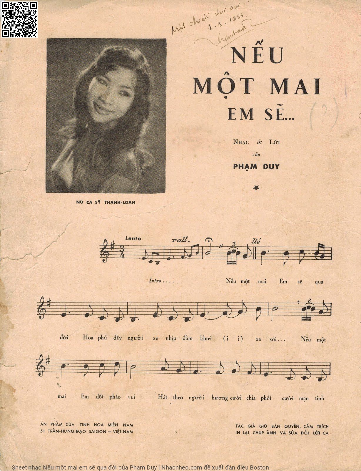 Page 2 of Sheet music PDF Nếu một mai em sẽ qua đời - Phạm Duy