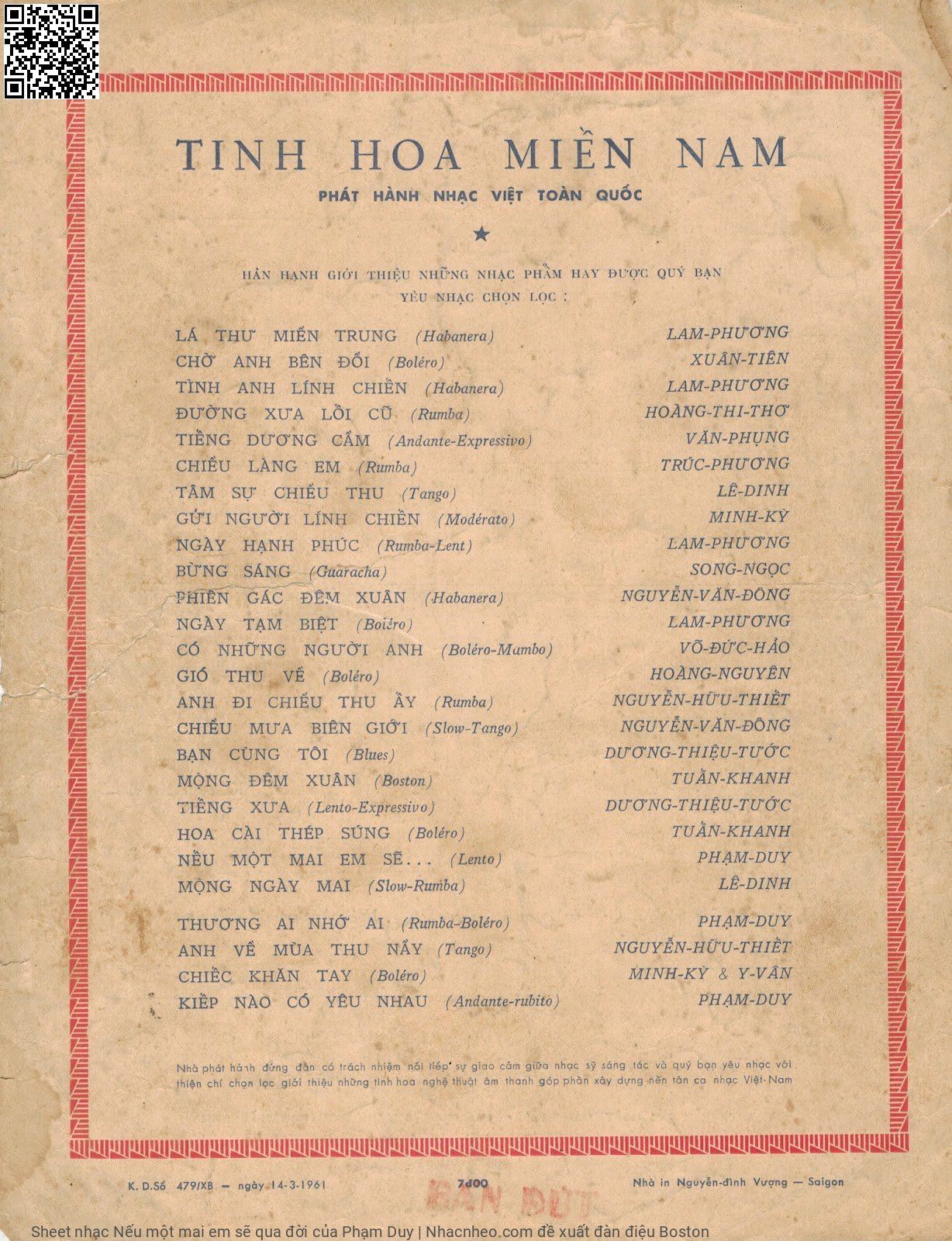Page 4 of Sheet music PDF Nếu một mai em sẽ qua đời - Phạm Duy