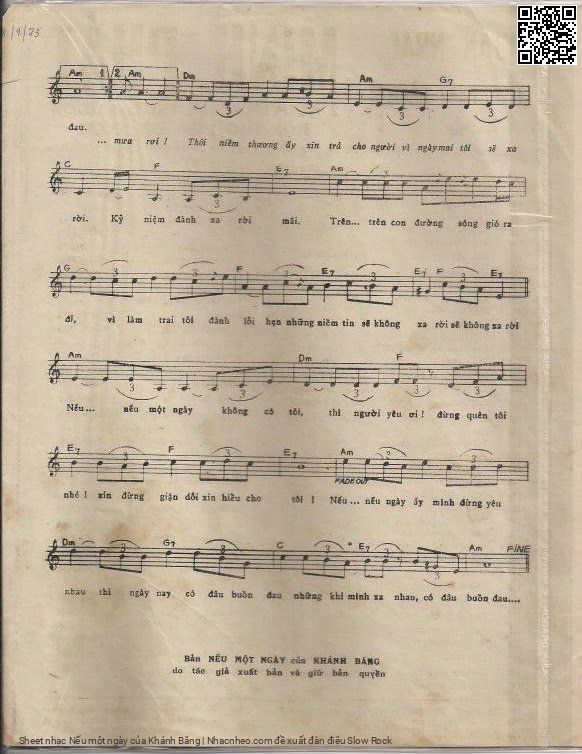 Page 3 of Sheet music PDF Nếu một ngày - Khánh Băng