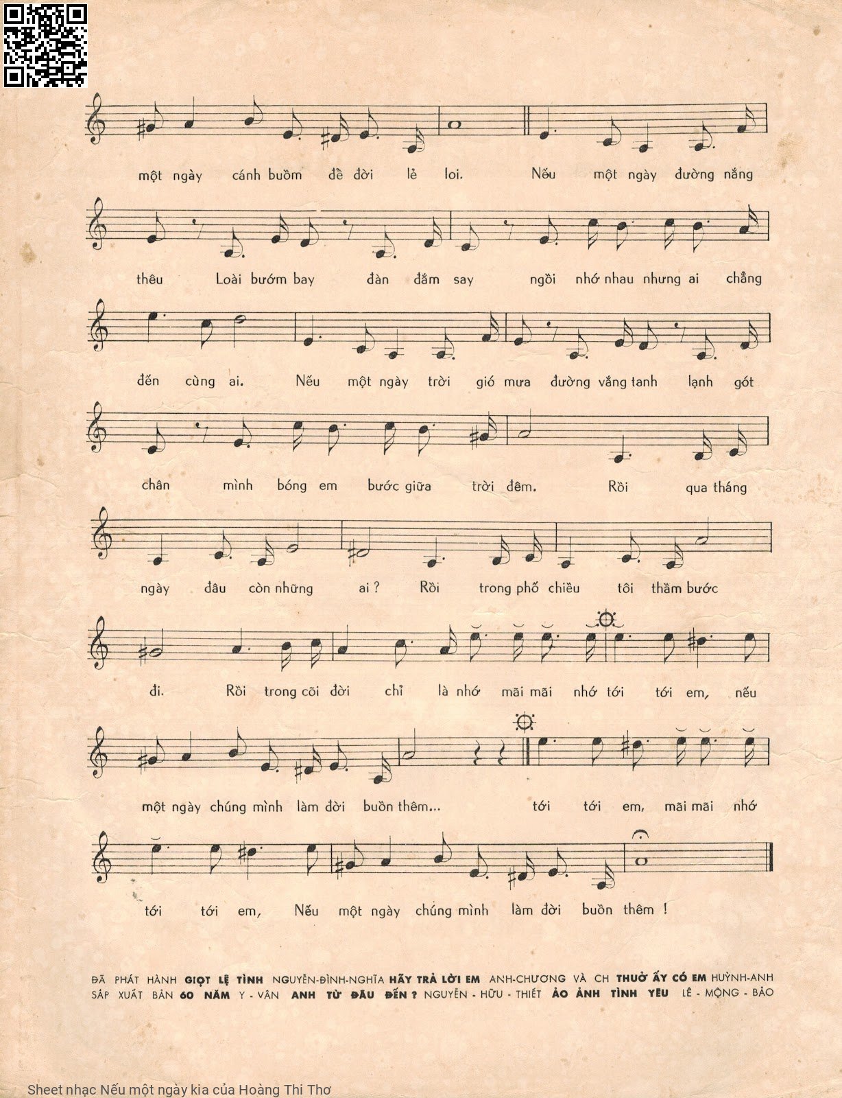 Page 3 of Sheet music PDF Nếu một ngày kia - Hoàng Thi Thơ