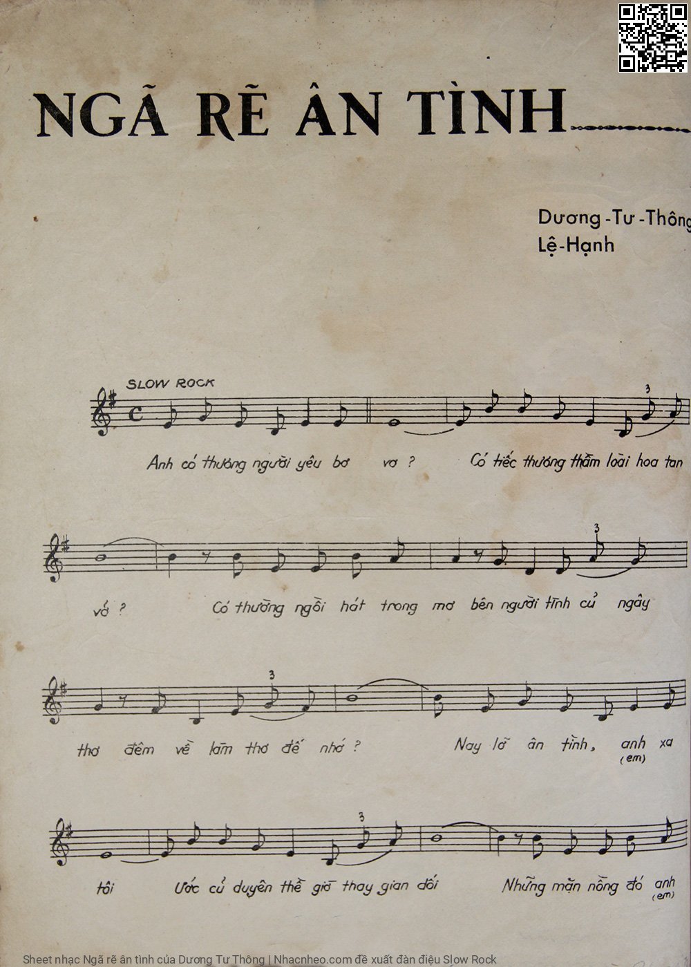 Page 2 of Sheet music PDF Ngã rẽ ân tình - Dương Tư Thông