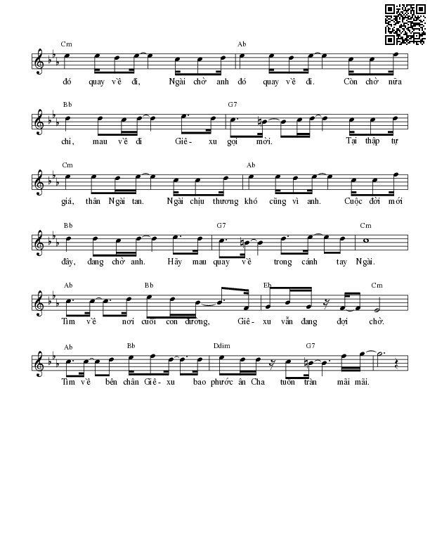 Page 2 of Sheet music PDF Ngài chờ anh đó - Lm. Hoàng Đức