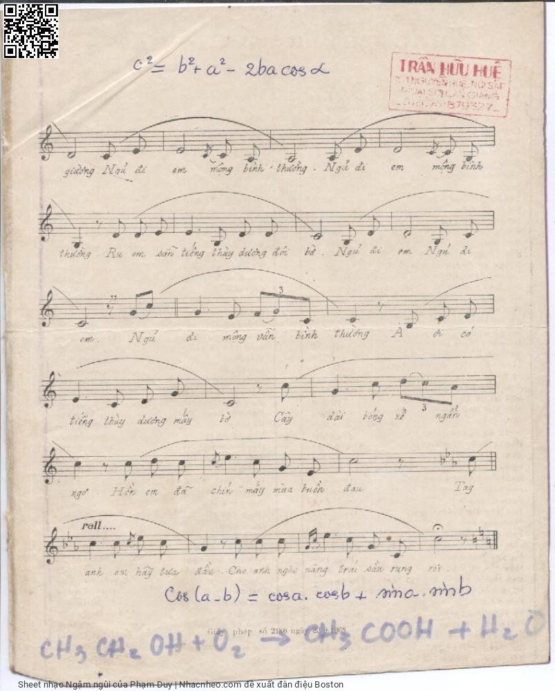 Page 3 of Sheet music PDF Ngậm ngùi - Phạm Duy