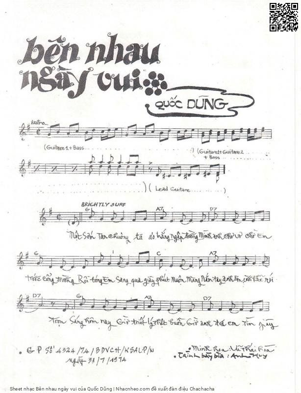 Page 2 of Sheet music PDF Bên nhau ngày vui - Quốc Dũng