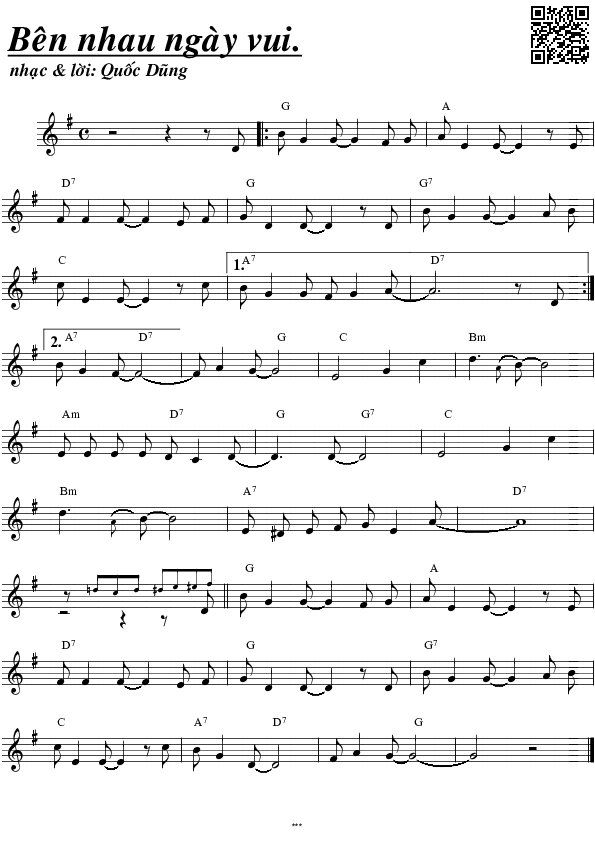 Page 5 of Sheet music PDF Bên nhau ngày vui - Quốc Dũng