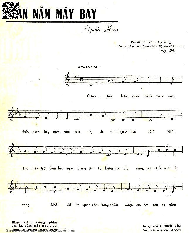 Page 2 of Sheet music PDF Ngàn năm mây bay - Nguyễn Hiền