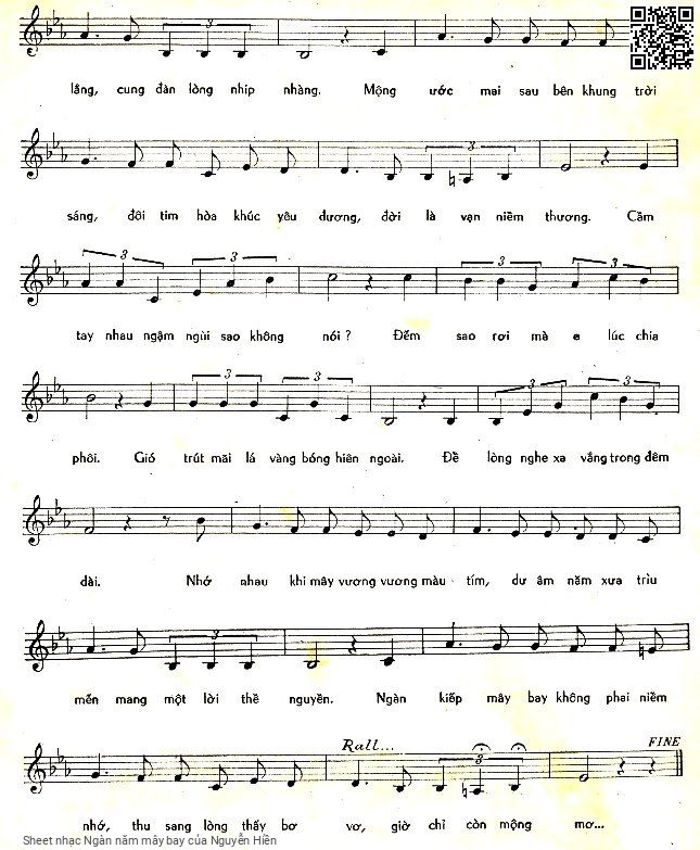 Page 3 of Sheet music PDF Ngàn năm mây bay - Nguyễn Hiền