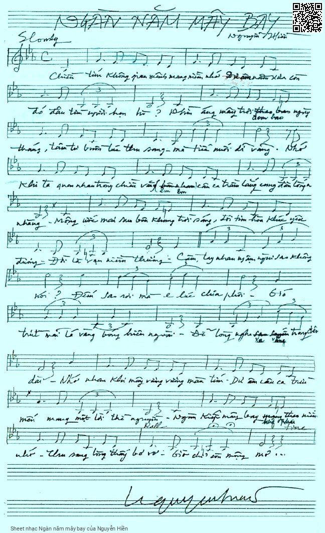Page 4 of Sheet music PDF Ngàn năm mây bay - Nguyễn Hiền