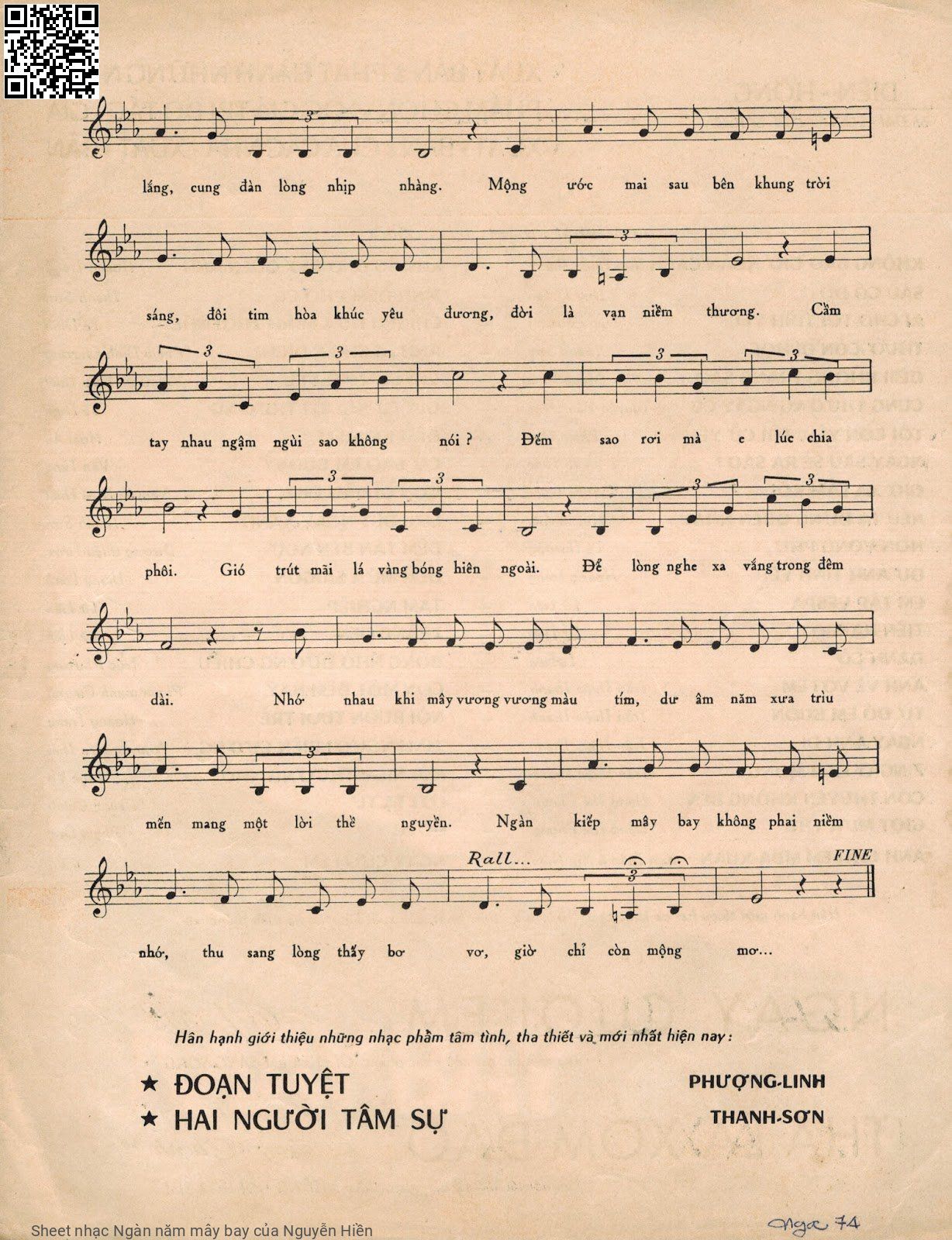 Page 7 of Sheet music PDF Ngàn năm mây bay - Nguyễn Hiền