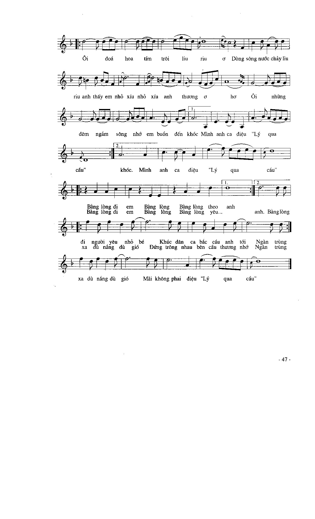 Page 4 of Sheet music PDF Ngẫu hứng lý qua cầu - Trần Tiến