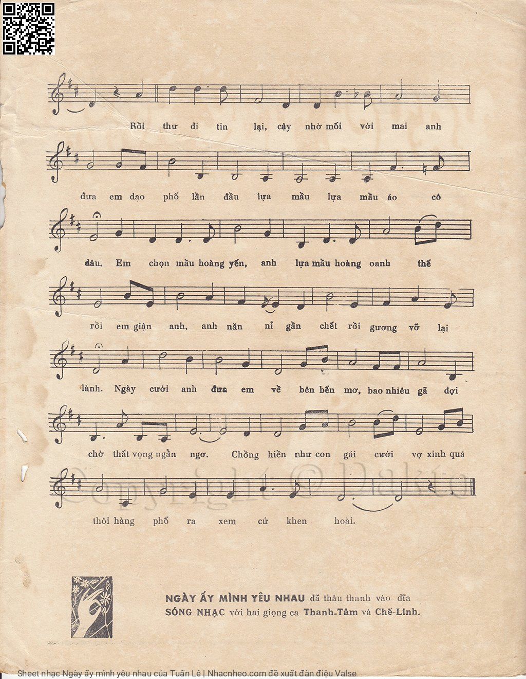 Page 3 of Sheet music PDF Ngày ấy mình yêu nhau - Tuấn Lê