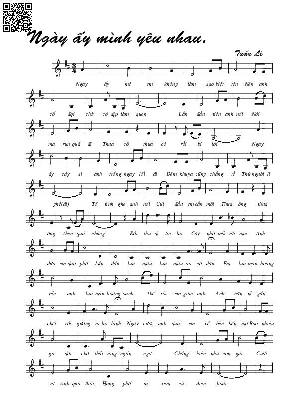 Page 5 of Sheet music PDF Ngày ấy mình yêu nhau - Tuấn Lê