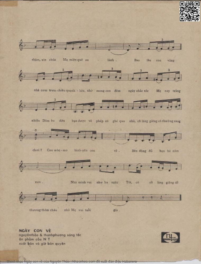 Page 3 of Sheet music PDF Ngày con về - Nguyên Thảo