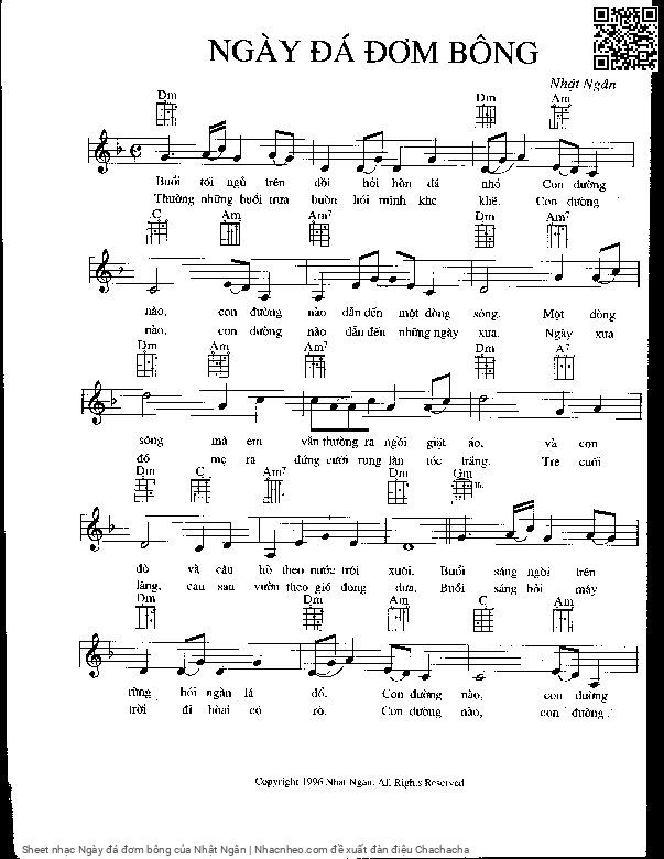 Sheet PDF of Ngày đá đơm bông