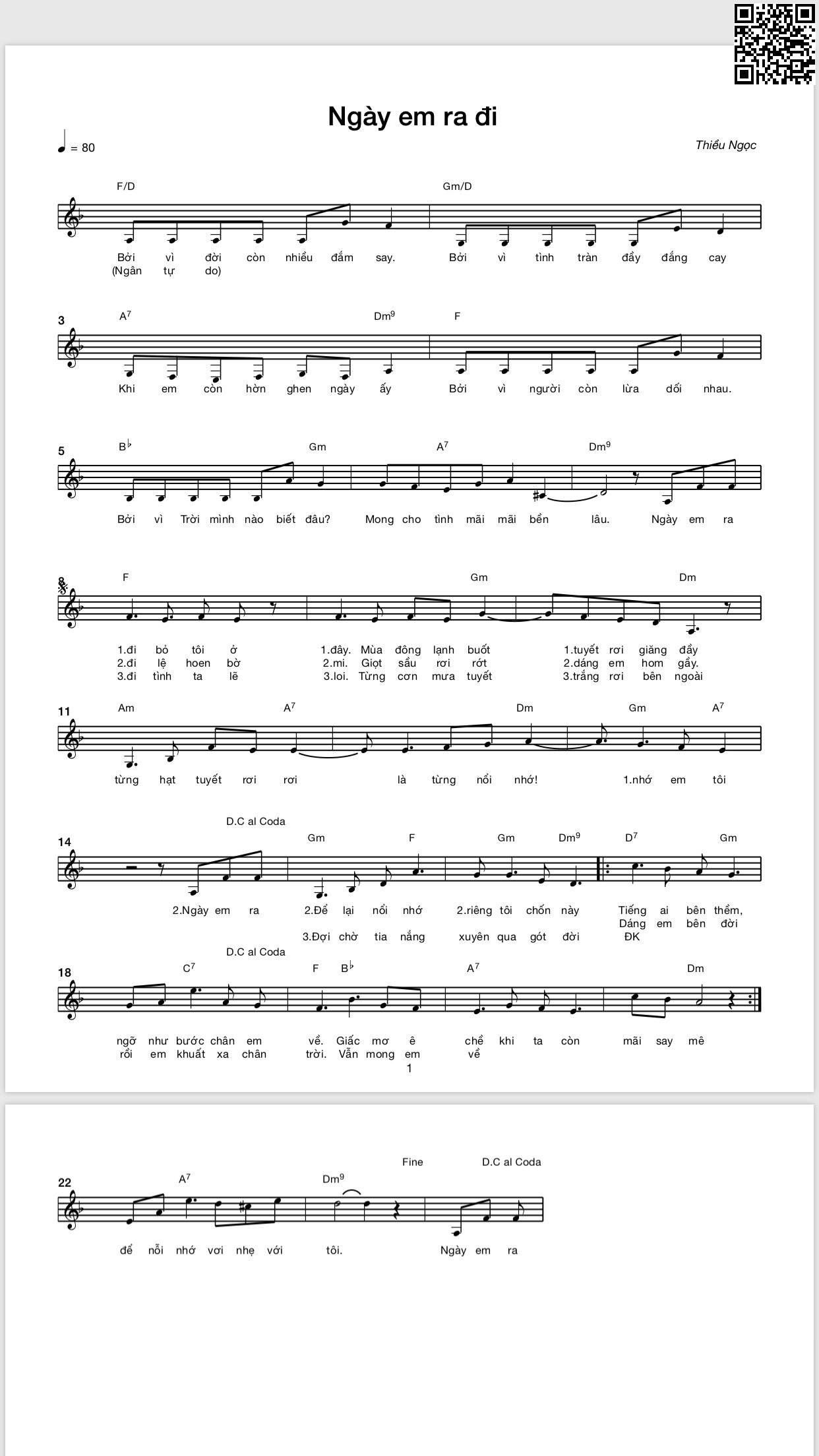 Nhạc dạo đầu Bởi vì đời còn nhiều đắm say, Trang 2