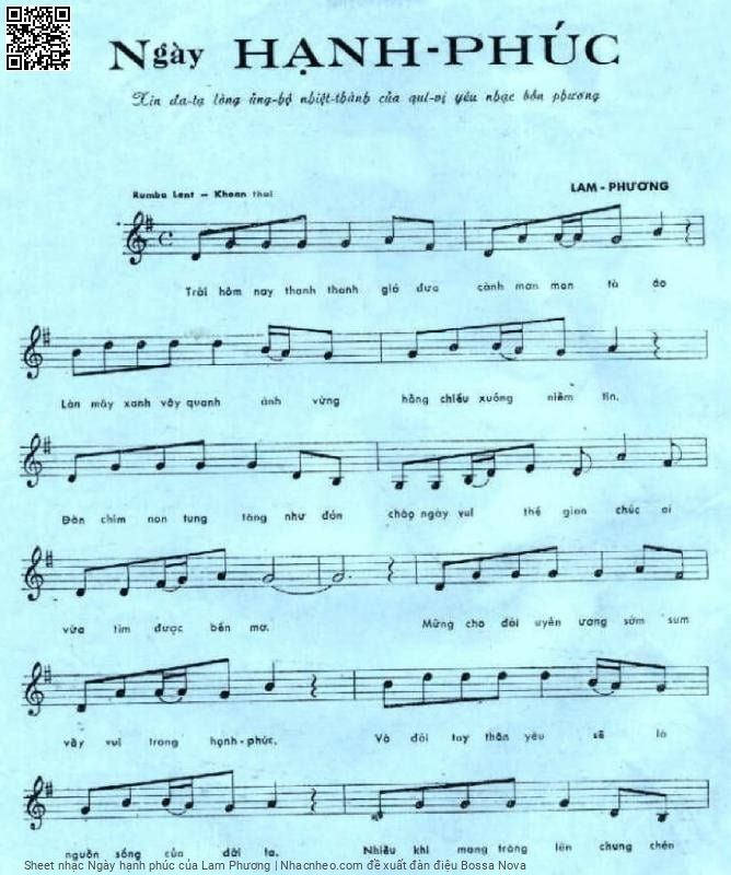 Page 2 of Sheet music PDF Ngày hạnh phúc - Lam Phương