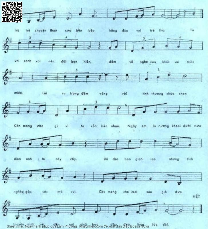 Page 3 of Sheet music PDF Ngày hạnh phúc - Lam Phương