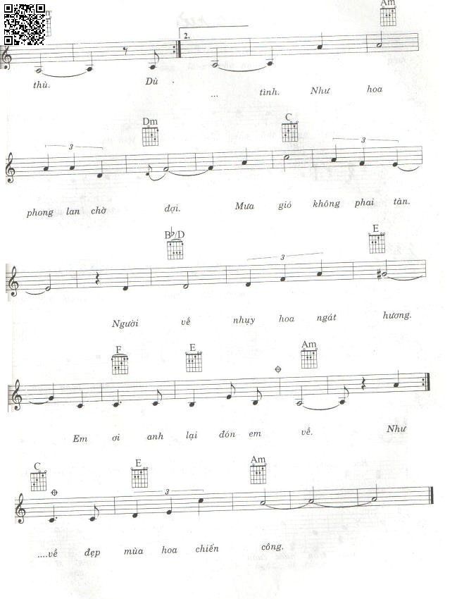 Page 2 of Sheet music PDF Ngày mai anh lên đường - Thanh Trúc