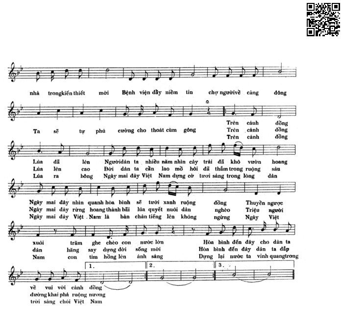 Page 2 of Sheet music PDF Ngày mai đây bình yên - Trịnh Công Sơn