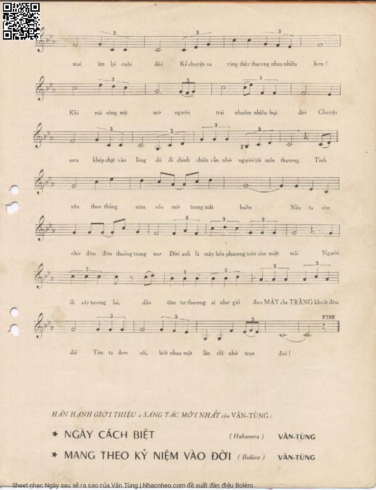 Page 3 of Sheet music PDF Ngày sau sẽ ra sao - Vân Tùng