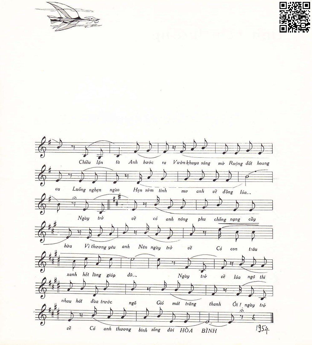 Page 2 of Sheet music PDF Ngày trở về - Phạm Duy