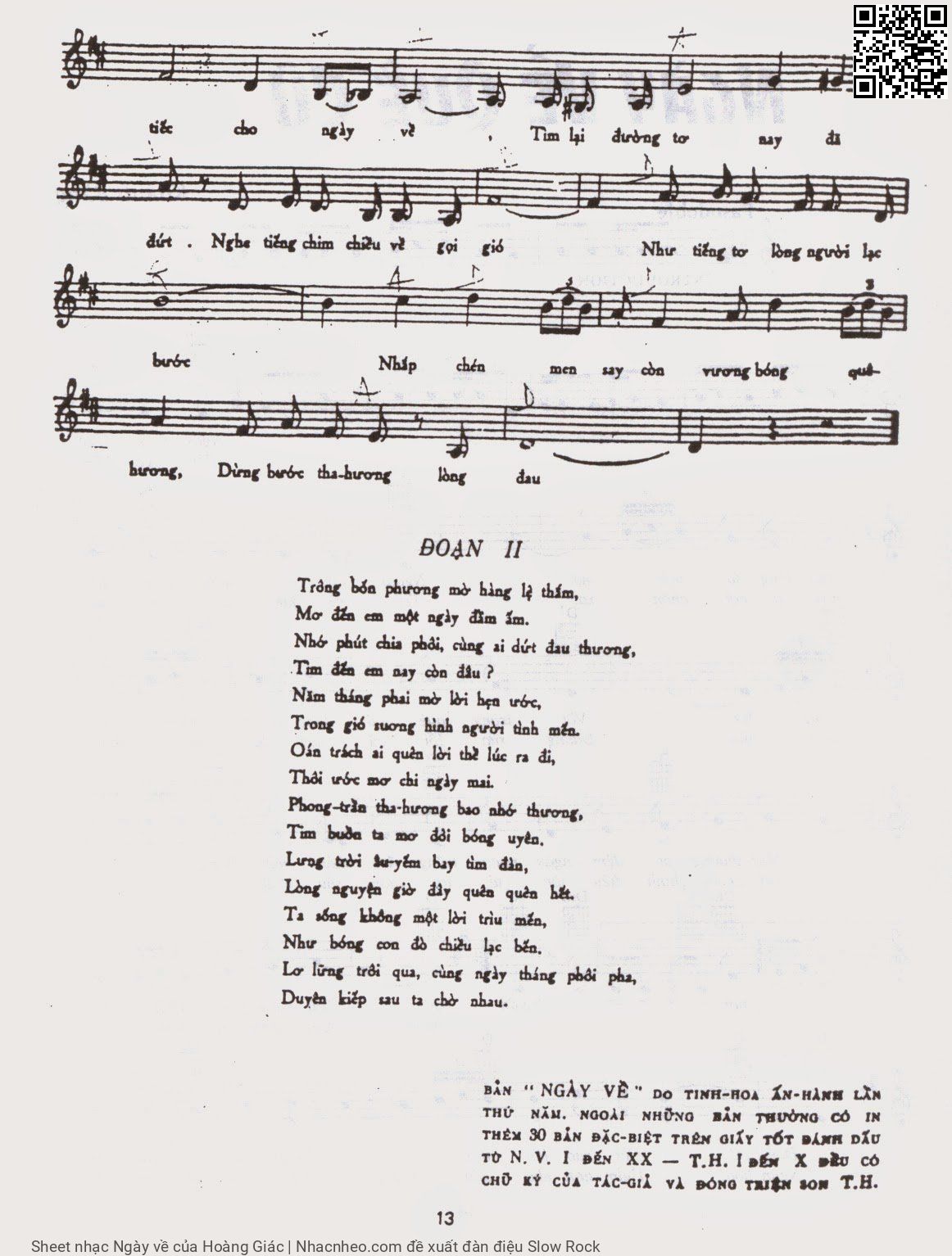 Page 3 of Sheet music PDF Ngày về - Hoàng Giác