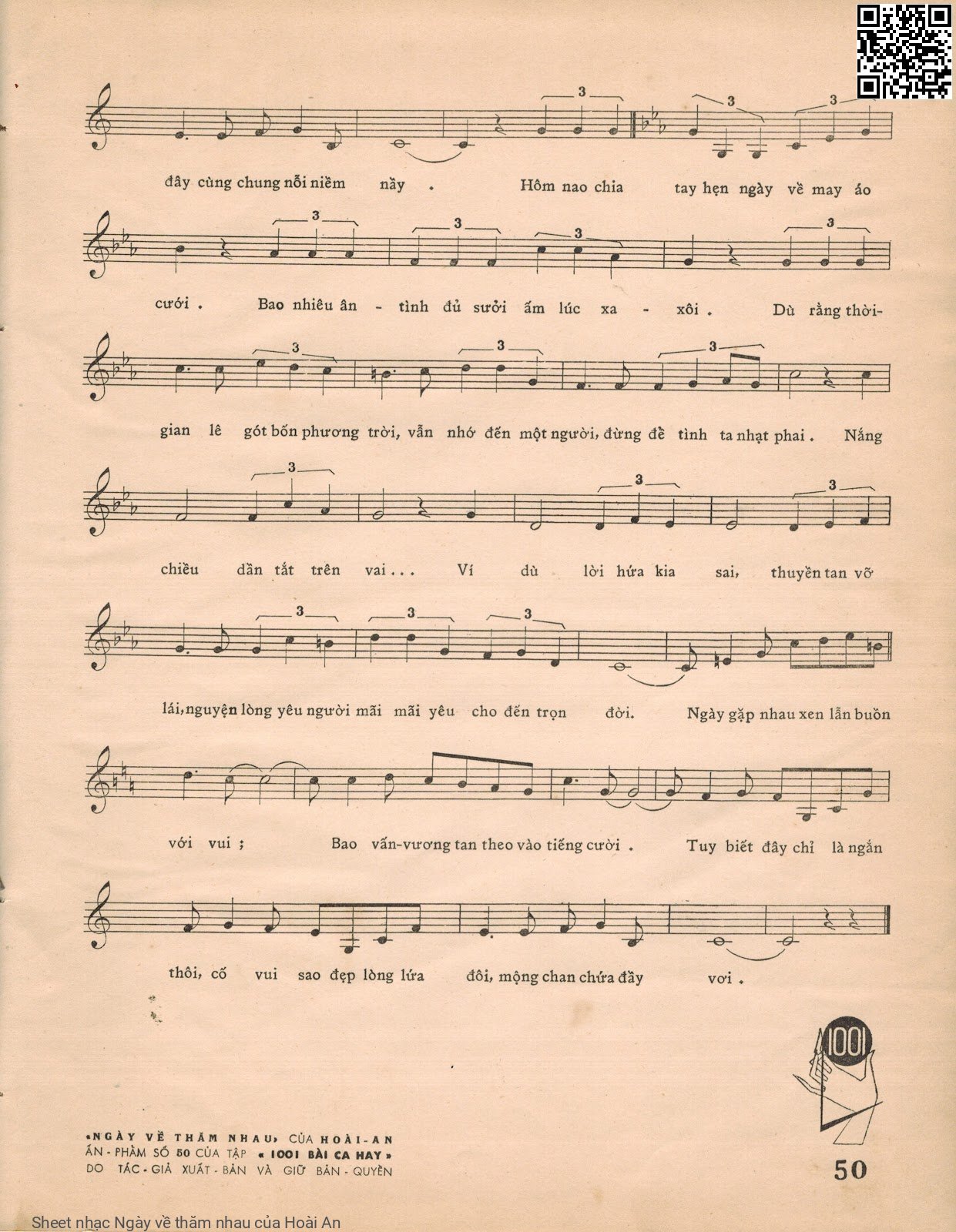 Page 3 of Sheet music PDF Ngày về thăm nhau - Hoài An