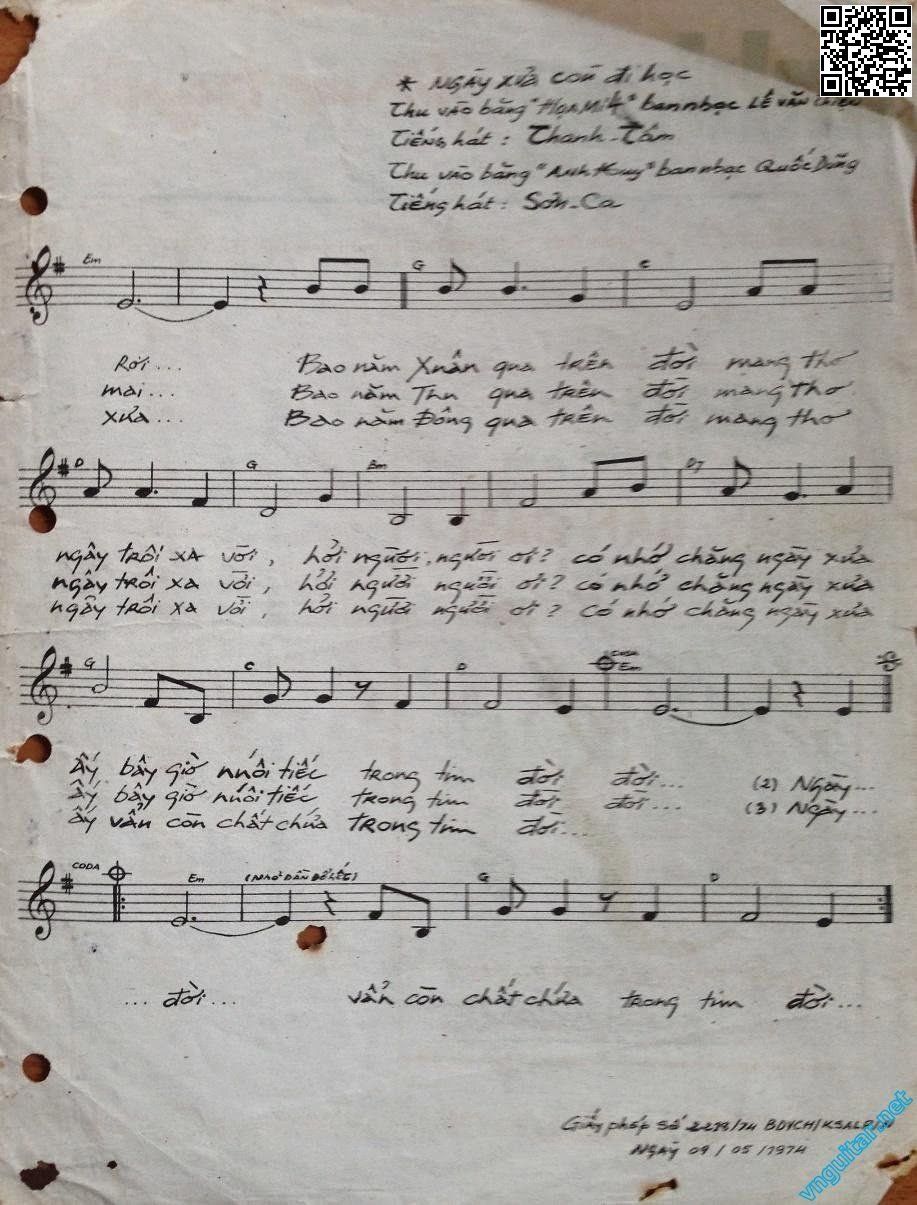 Page 3 of Sheet music PDF Ngày xưa còn đi học - Anh Huy
