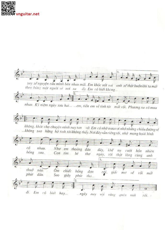 Page 2 of Sheet music PDF Ngày xưa hai đứa - Minh Vy