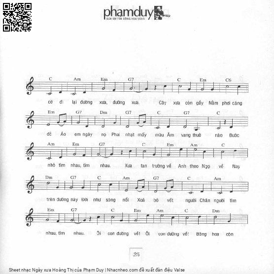 Page 4 of Sheet music PDF Ngày xưa Hoàng Thị - Phạm Duy
