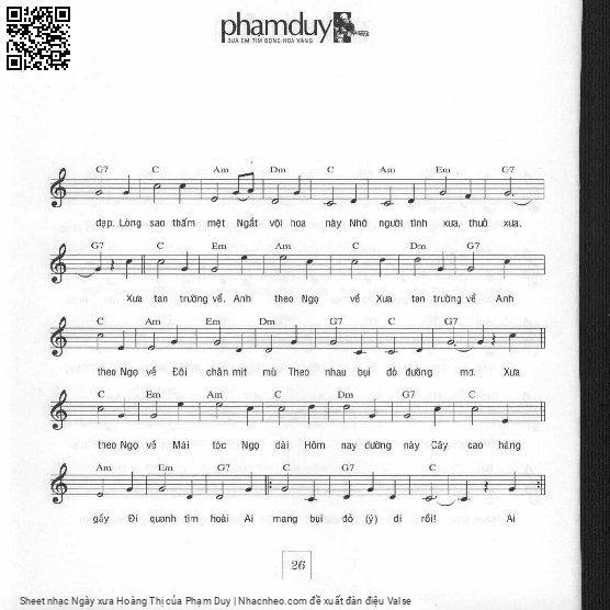 Page 5 of Sheet music PDF Ngày xưa Hoàng Thị - Phạm Duy