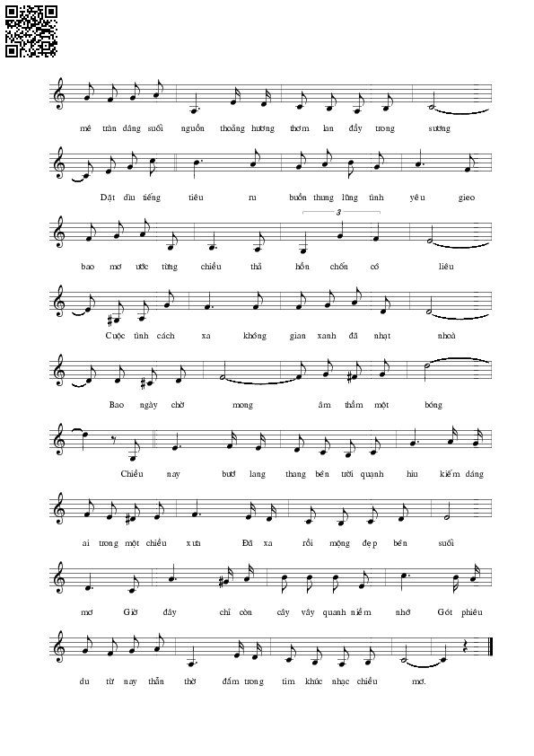 Page 2 of Sheet music PDF Bên trời hiu quạnh - Quốc Dũng