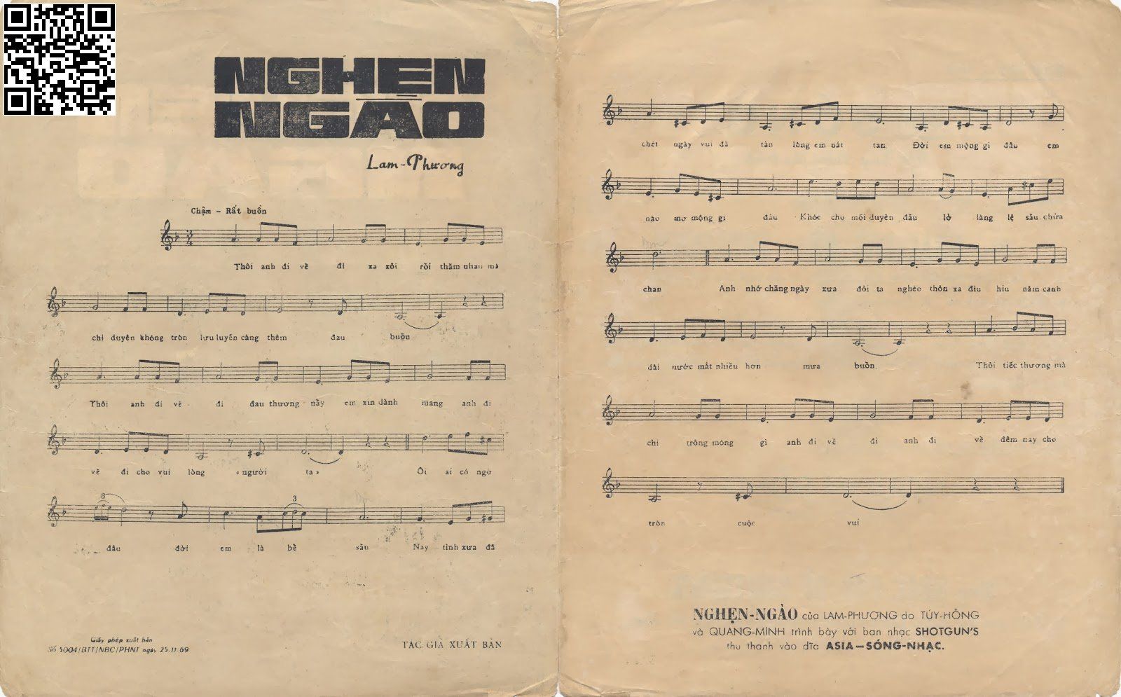Page 2 of Sheet music PDF Nghẹn ngào - Lam Phương