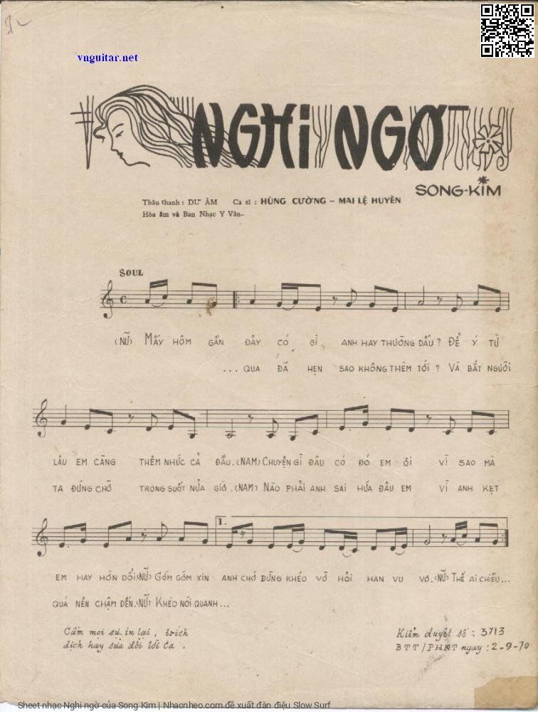 Page 2 of Sheet music PDF Nghi ngờ - Song Kim