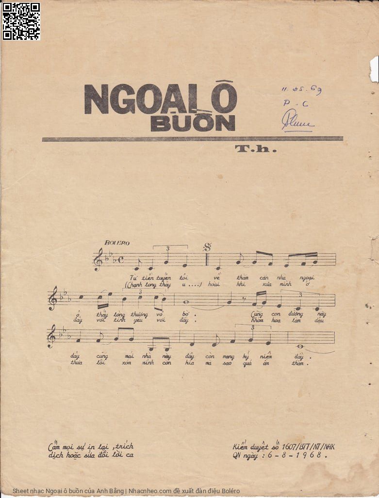 Page 2 of Sheet music PDF Ngoại ô buồn - Anh Bằng
