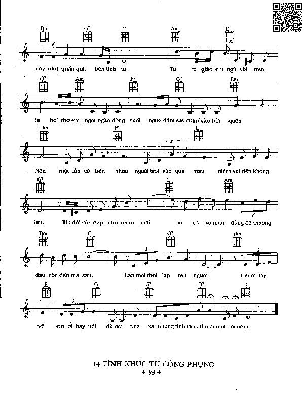 Page 2 of Sheet music PDF Ngồi bên nhau - Từ Công Phụng
