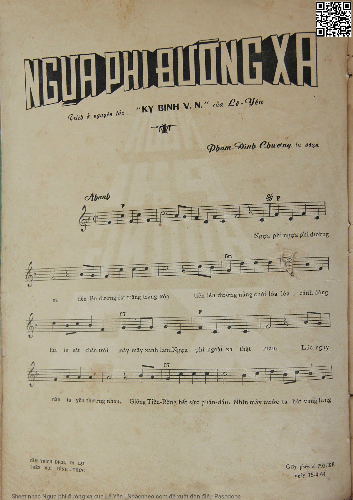 Page 2 of Sheet music PDF Ngựa phi đường xa - Lê Yên