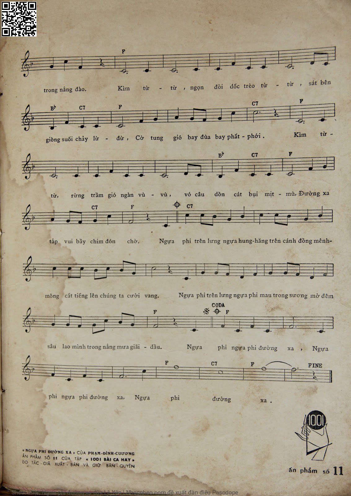 Page 3 of Sheet music PDF Ngựa phi đường xa - Lê Yên
