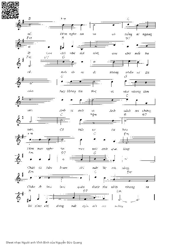 Page 2 of Sheet music PDF Người anh Vĩnh Bình - Nguyễn Đức Quang