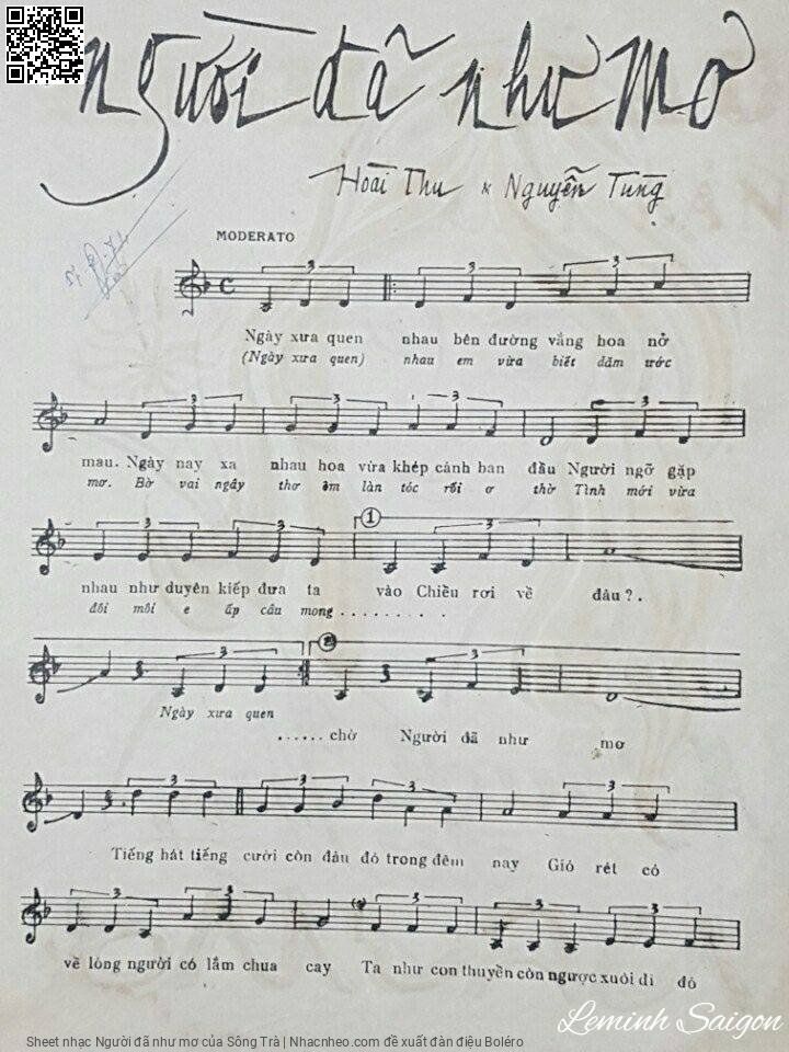 Page 2 of Sheet music PDF Người đã như mơ - Sông Trà