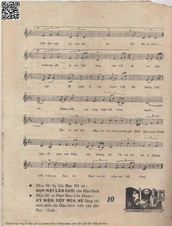 Page 3 of Sheet music PDF Người đầu gió - Hàn Châu