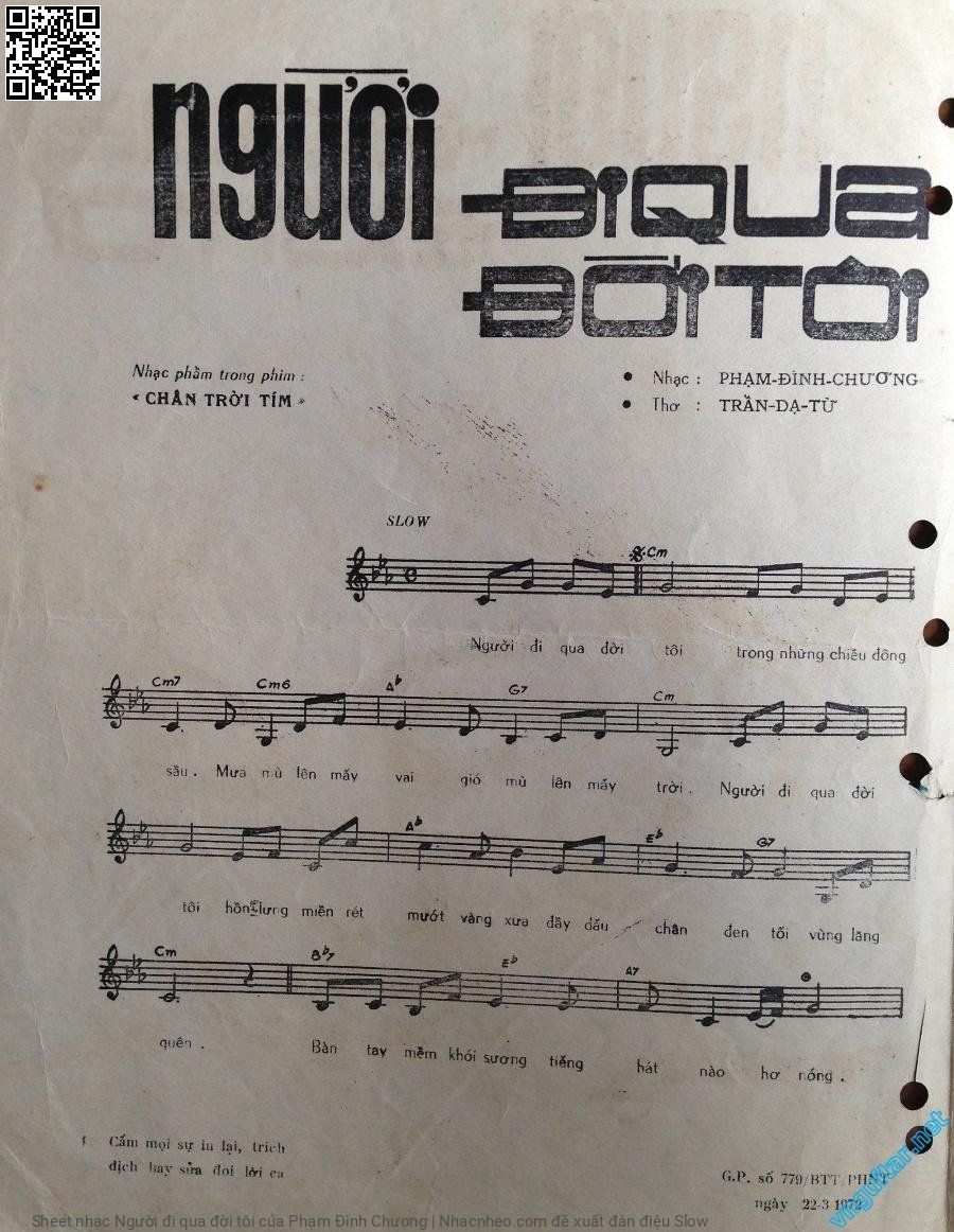 Page 2 of Sheet music PDF Người đi qua đời tôi - Phạm Đình Chương