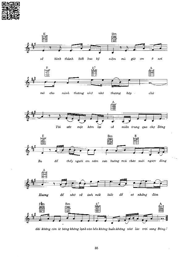 Page 2 of Sheet music PDF Người em Vỹ Dạ - Minh Kỳ