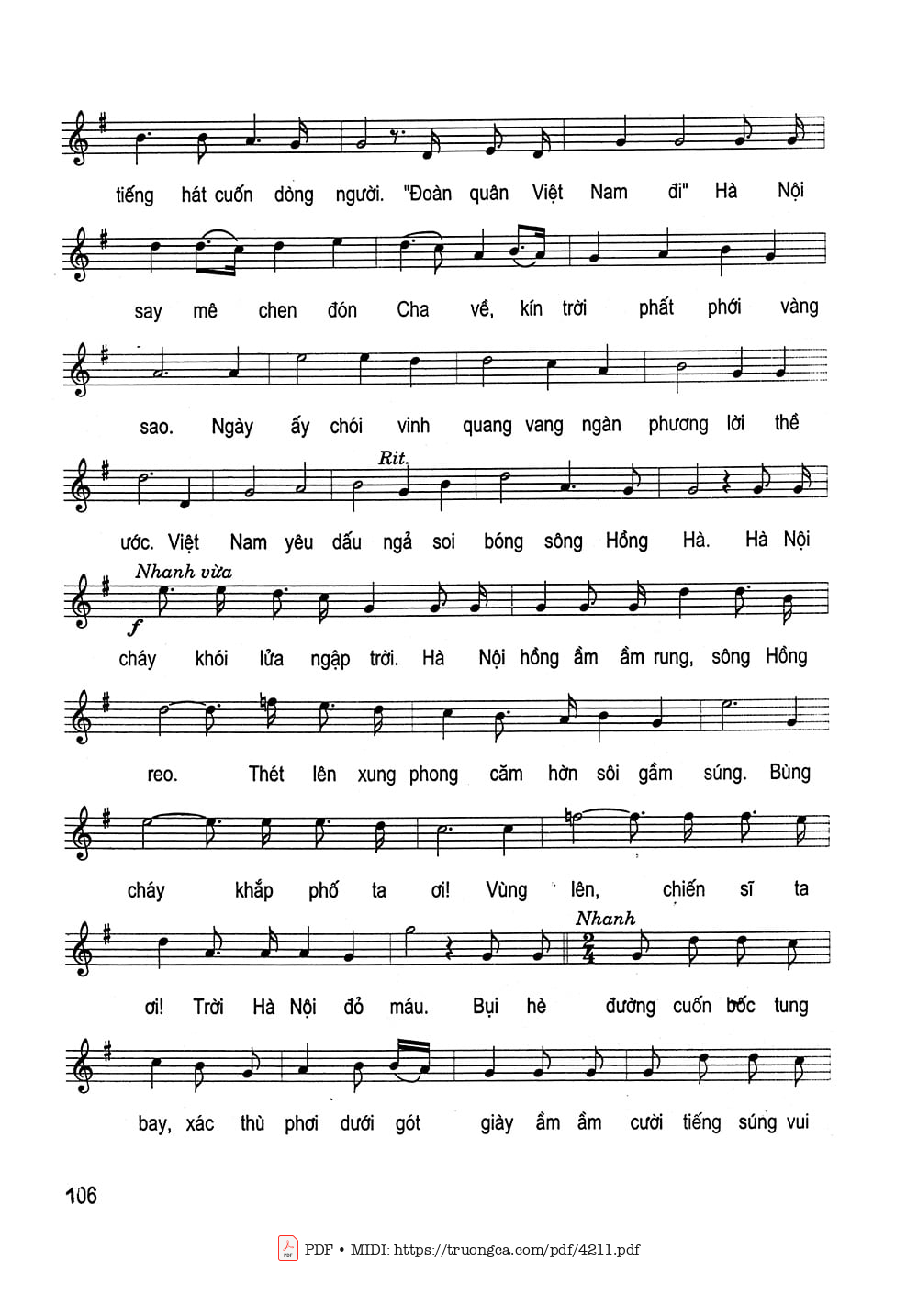 Page 3 of Sheet music PDF Người Hà Nội - Nguyễn Đình Thi