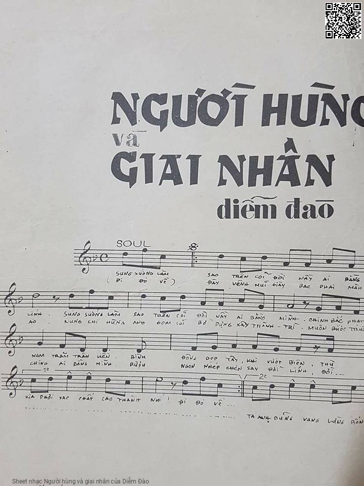 Page 2 of Sheet music PDF Người hùng và giai nhân - Diễm Đào