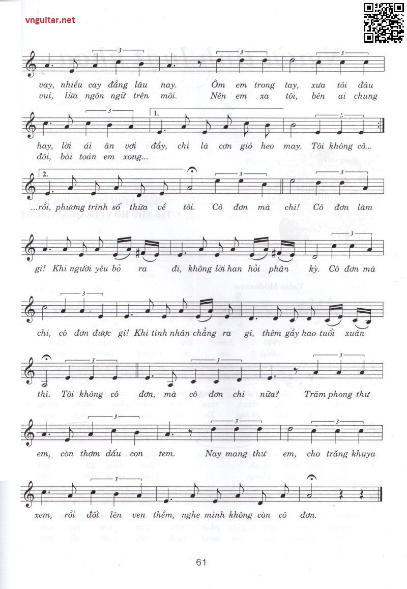 Page 2 of Sheet music PDF Người không cô đơn - Vinh Sử