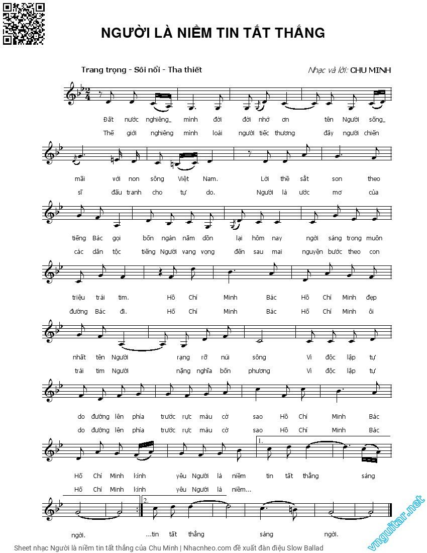 Sheet PDF of Người là niềm tin tất thắng