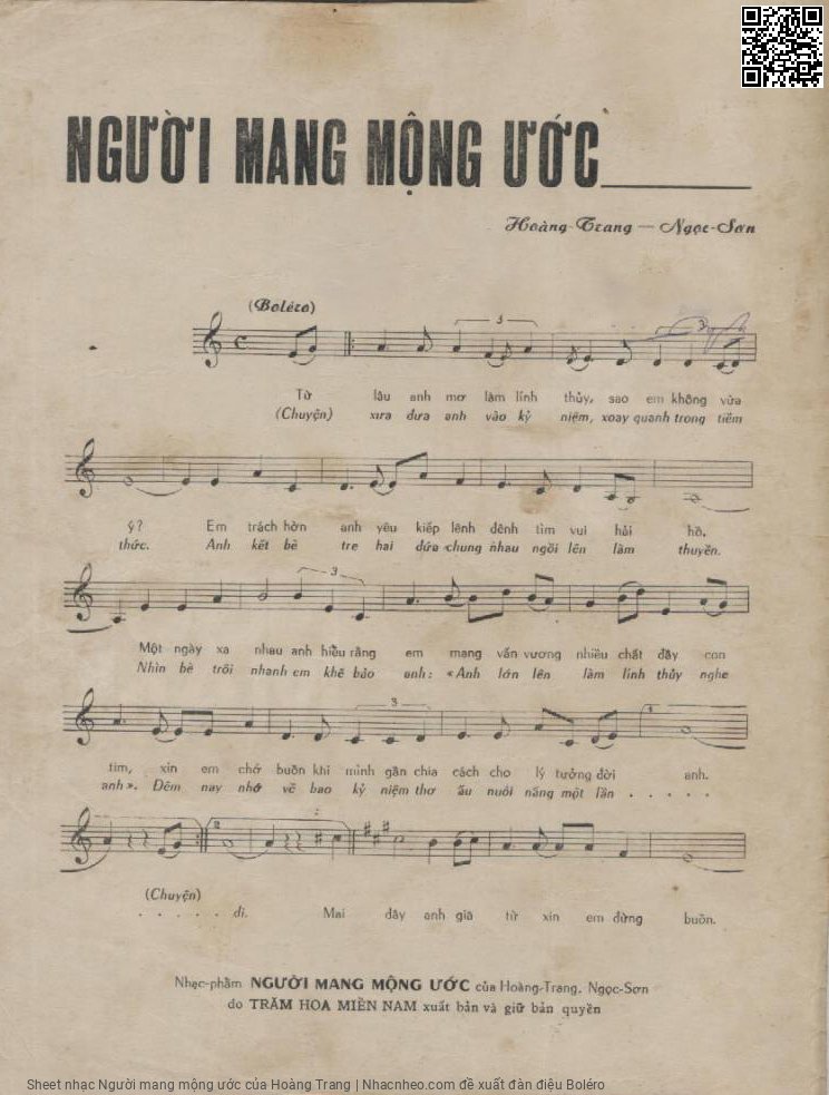 Page 2 of Sheet music PDF Người mang mộng ước - Hoàng Trang