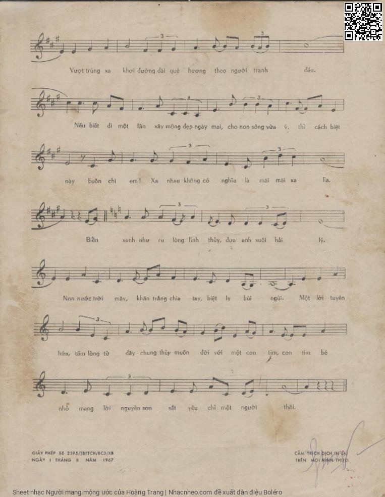 Page 3 of Sheet music PDF Người mang mộng ước - Hoàng Trang