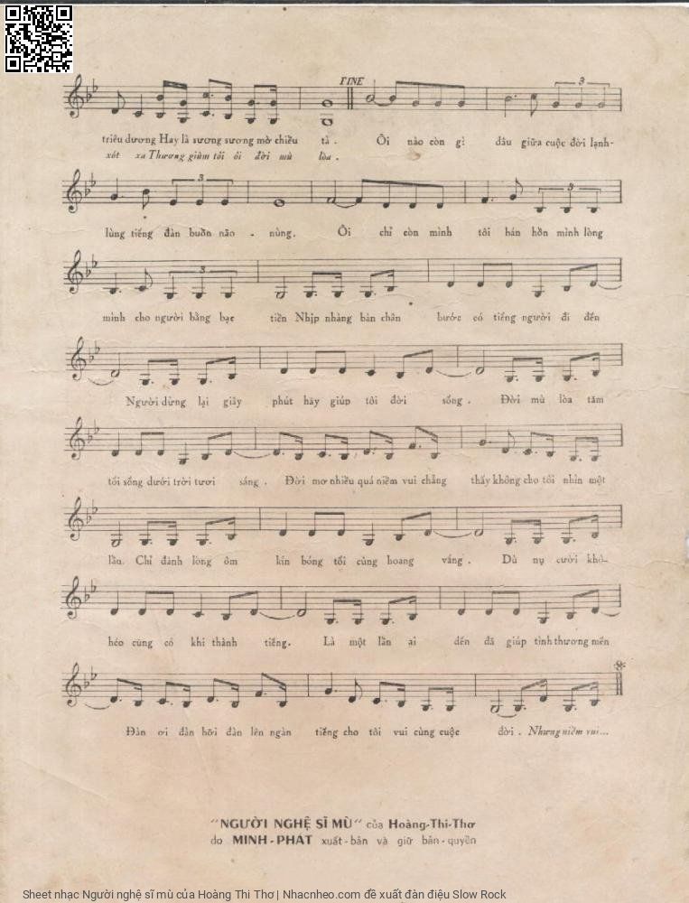 Page 3 of Sheet music PDF Người nghệ sĩ mù - Hoàng Thi Thơ